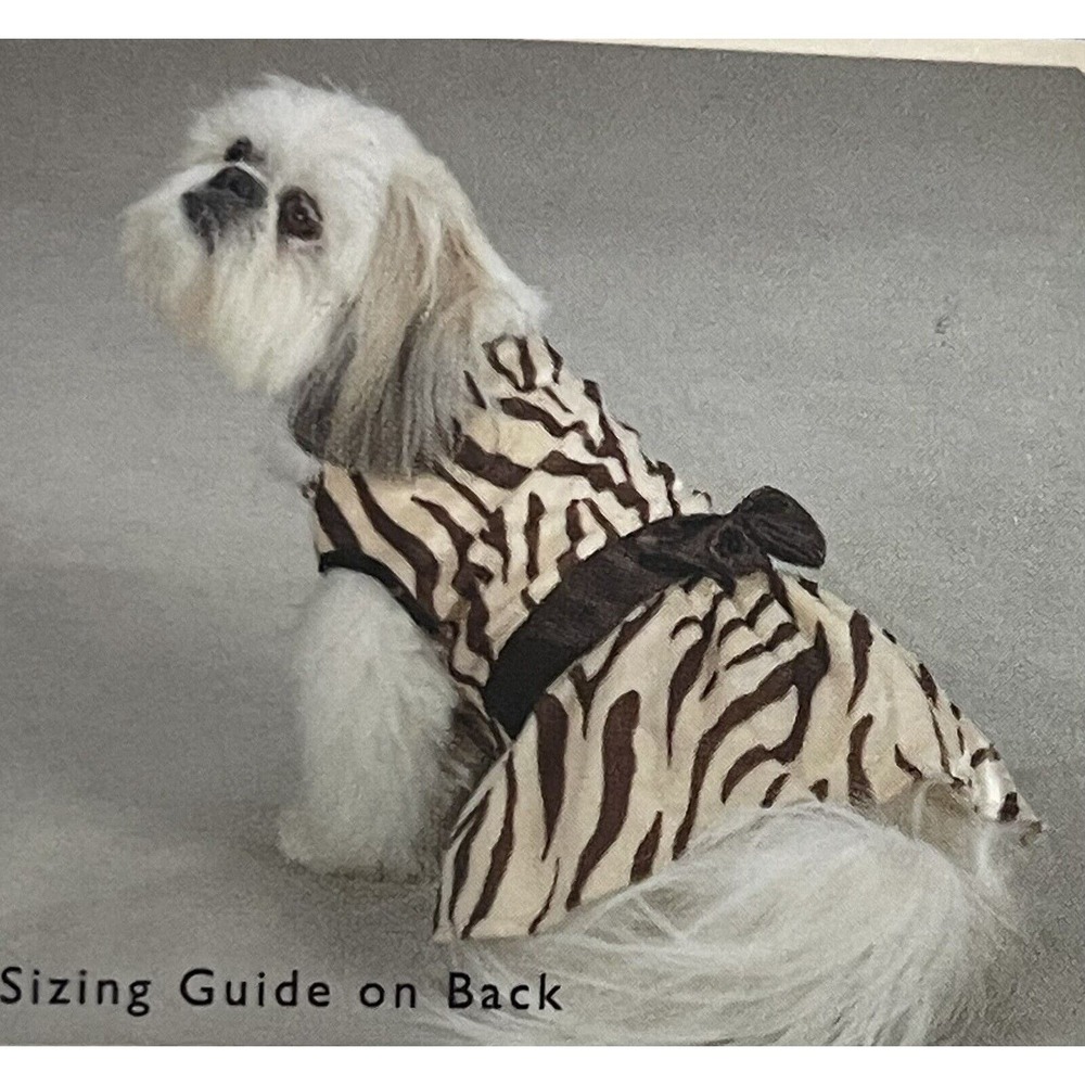 East Side Collection The Mariah Zebra Dog Dress Sz XX-Small NEW Teacup Tiny